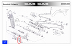Gas Gas EC FSE Pampera Left ,Suspension Link Support, Genuine NOS BE250314007