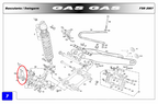 Gas Gas EC FSE Pampera Right ,Suspension Link Support, Genuine NOS BE250314006