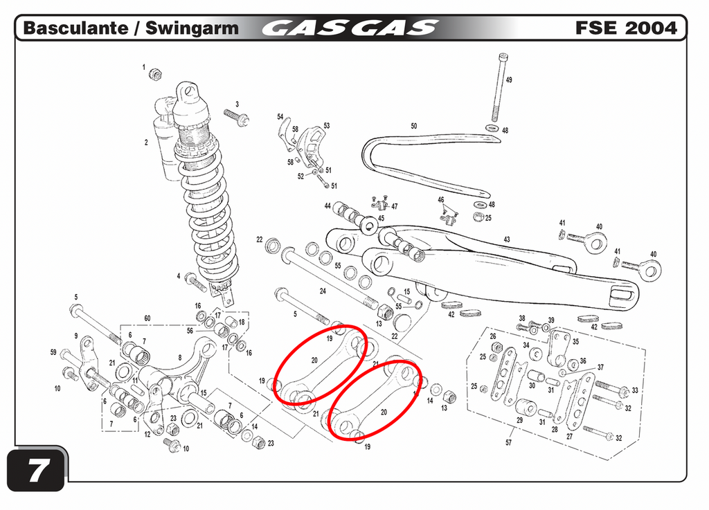 Gas Gas EC TT HP Wild FSE EH ,Suspension Connecting Rod, BC250014008