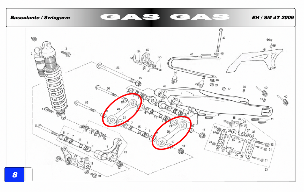 Gas Gas EC TT HP Wild FSE EH ,Suspension Connecting Rod, BC250014008