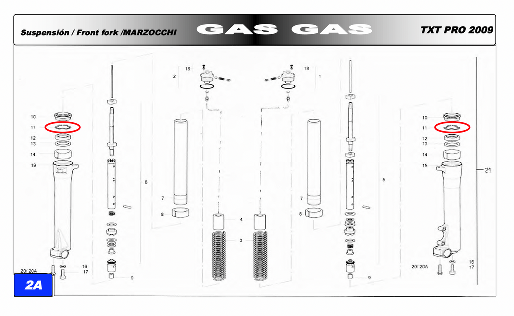 Gas Gas TXT Marzocchi ,Fork Seal Retaining Clip, Genuine NOS BT200252809