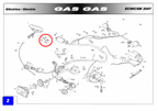 Gas Gas EC FSE FSR Pampera ,speedo support bracket, BFS450634045
