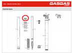 Gas Gas EC ,Sachs Fork Bush, and O-Ring set Genuine NOS 000RIC50628