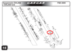 Gas Gas EC FSE ,Ohlins Fork Leg Upper Bush, Pair BE250114111OH