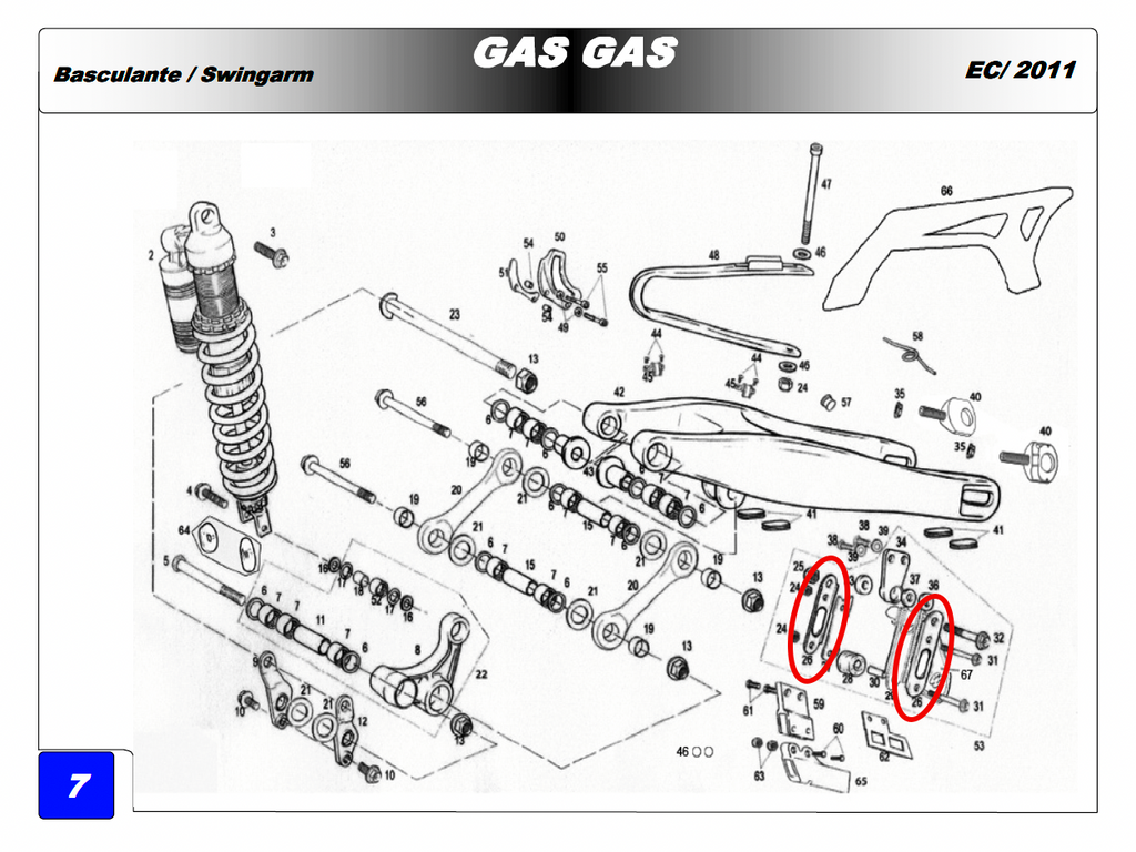 Gas Gas EC Pampera FSE ,Chain Guide Bracket, Set Genuine NOS