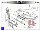 Gas Gas EC Pampera FSE ,Chain Guide Bracket, Set Genuine NOS