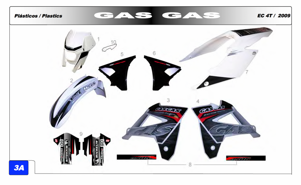 Gas Gas EC/SM 450 2009 Left ,Radiator Cover, Gas Gas Part BE92000RCCT2509
