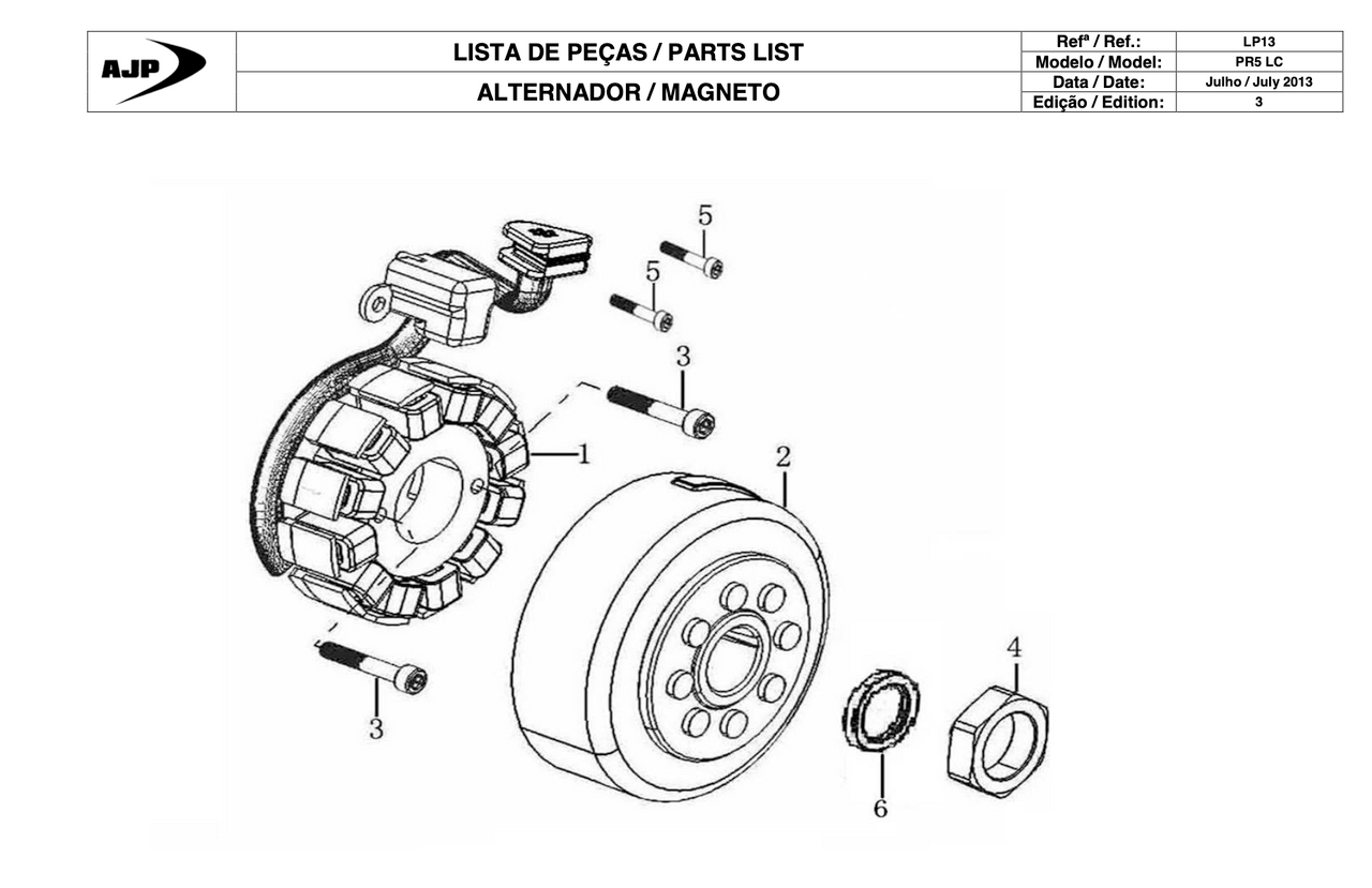 Gas Gas Cami AJP PR5 250 ,Flywheel, Genuine 82130ME300000