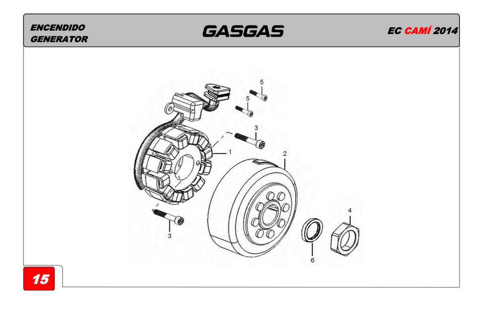 Gas Gas Cami, AJP PR5 Flywheel