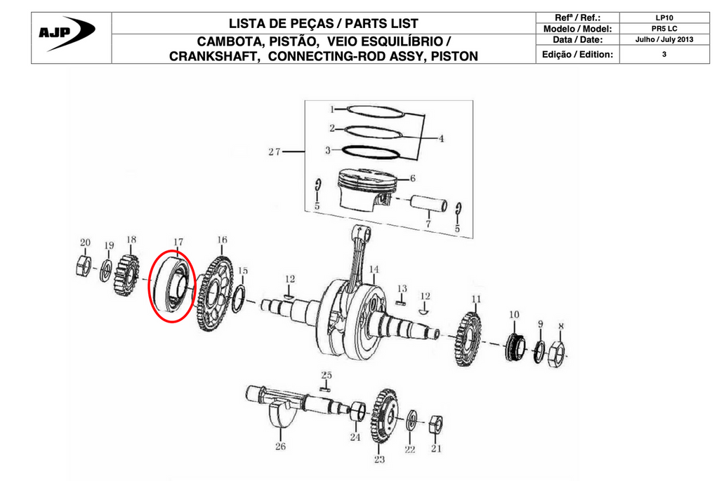 Gas Gas Cami AJP PR5 250 ,Over Run Clutch, Genuine 21300ME300000