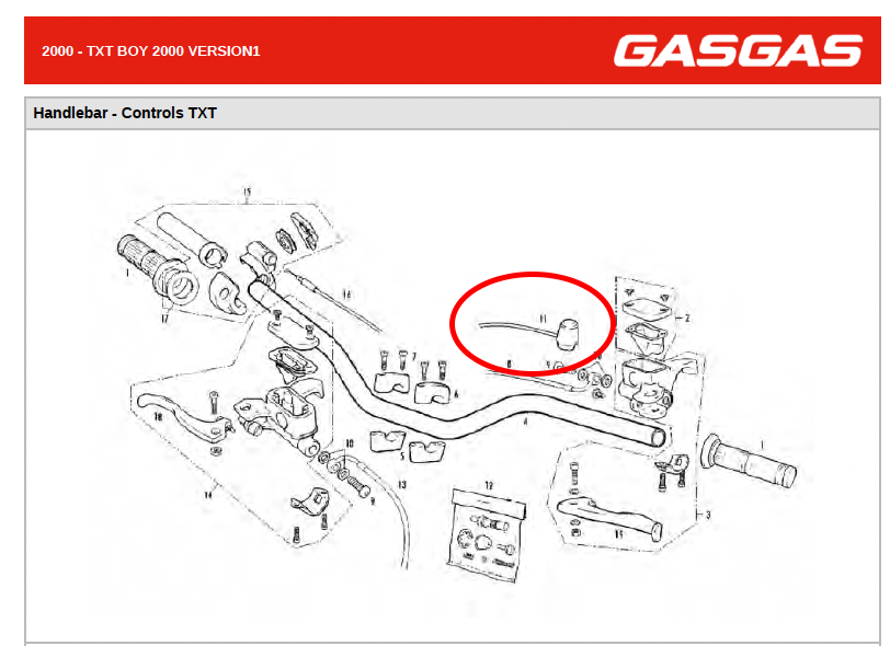 Gas Gas EC MC ,Kill Switch, Genuine NOS BIC060534055