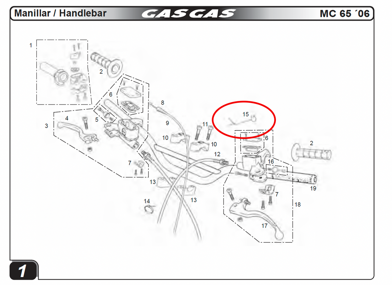 Gas Gas EC MC ,Kill Switch, Genuine NOS BIC060534055