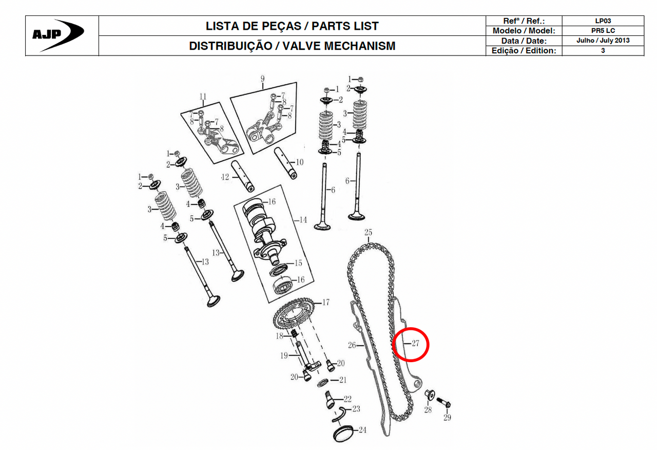 Gas Gas Cami AJP PR5 ,Cam Chain Tensioner, 1552AME300000
