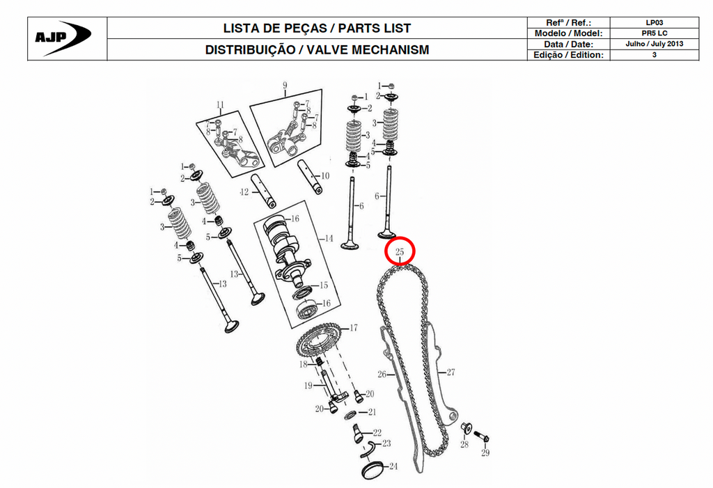 Gas Gas Cami AJP PR5 ,Cam Chain, 1532BL0440000