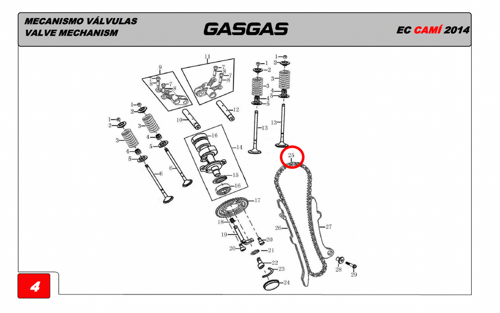 Gas Gas Cami AJP PR5 ,Cam Chain, 1532BL0440000
