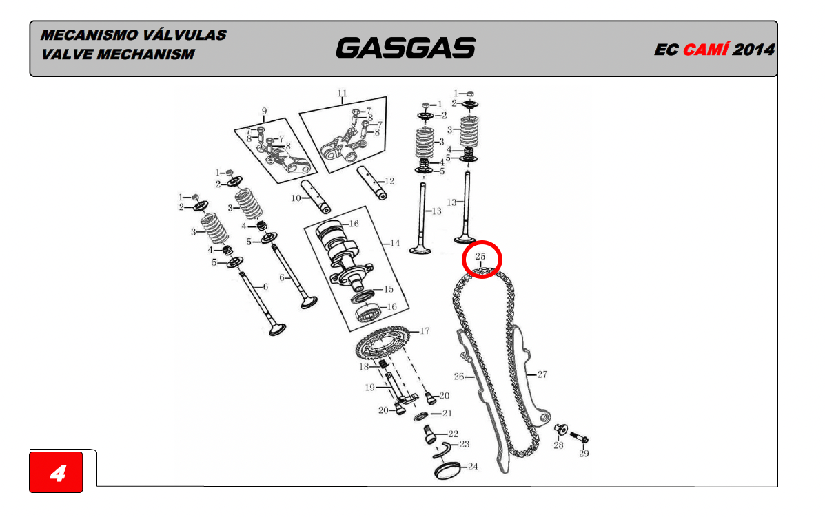 Gas Gas Cami AJP PR5 ,Cam Chain, 1532BL0440000