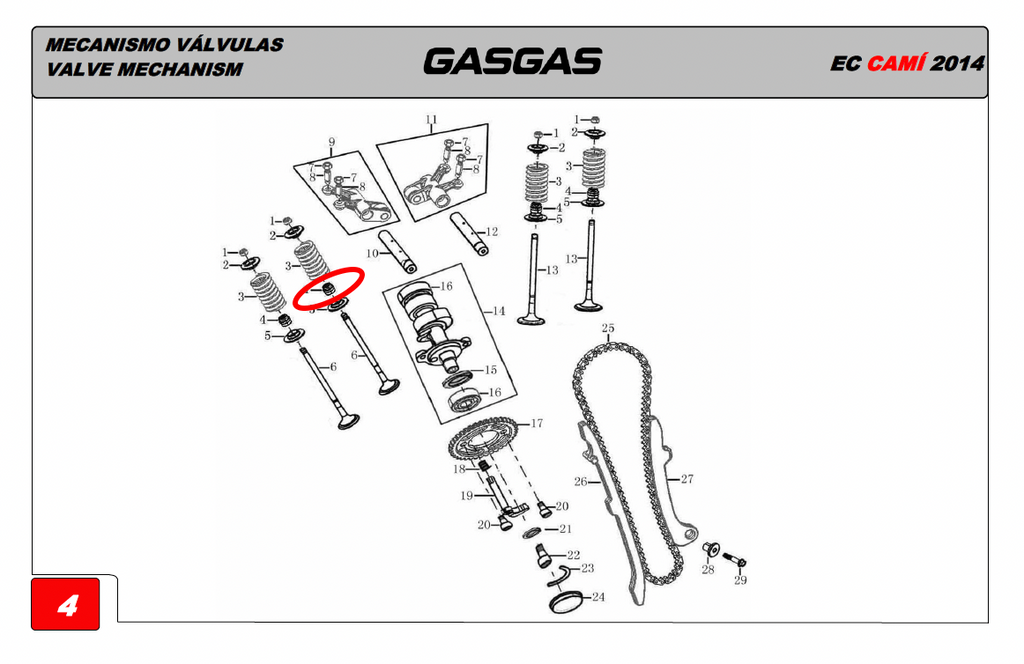Gas Gas Cami AJP PR5 ,Valve Stem Oil Seal, 1572BBA810000