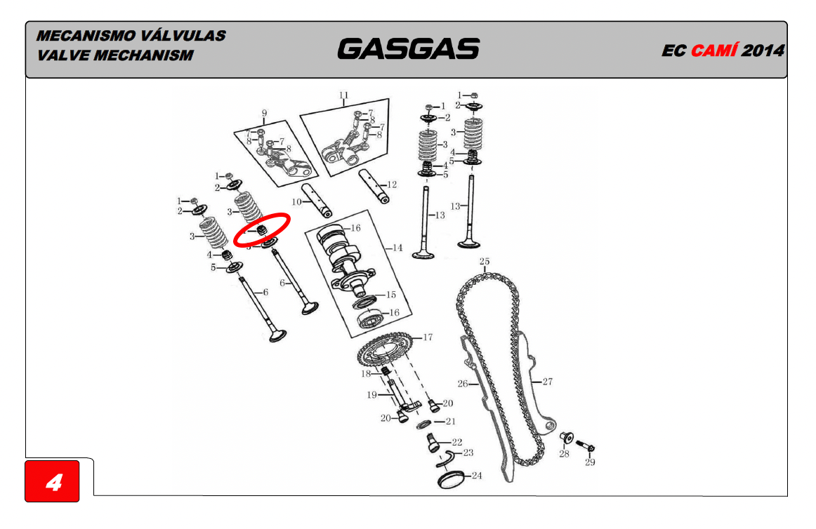 Gas Gas Cami AJP PR5 ,Valve Stem Oil Seal, 1572BBA810000