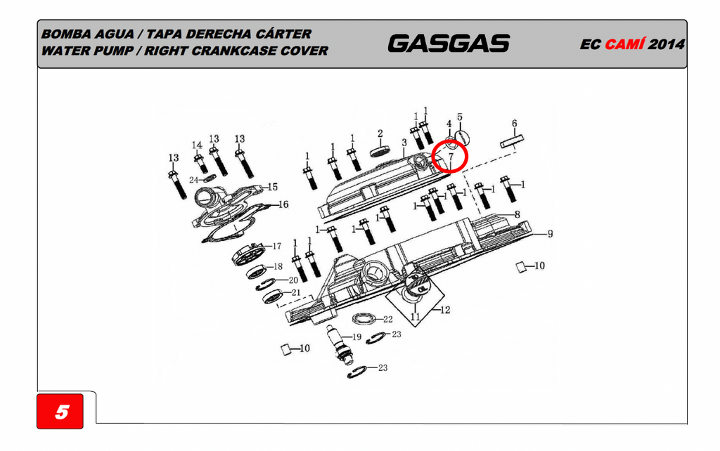 Gas Gas Cami AJP PR5 ,Rocker Cover Gasket, 90228ME300000