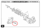 Gas Gas TXT Rookie 50cc Complete ,Thrust Washer, Genuine NOS Y00.250061