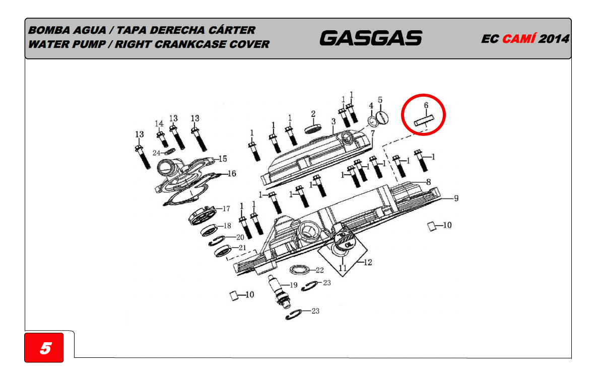 Gas Gas AJP Zongshen NC250 ,Crankcase Cover Seal, 90304-ME30-0000