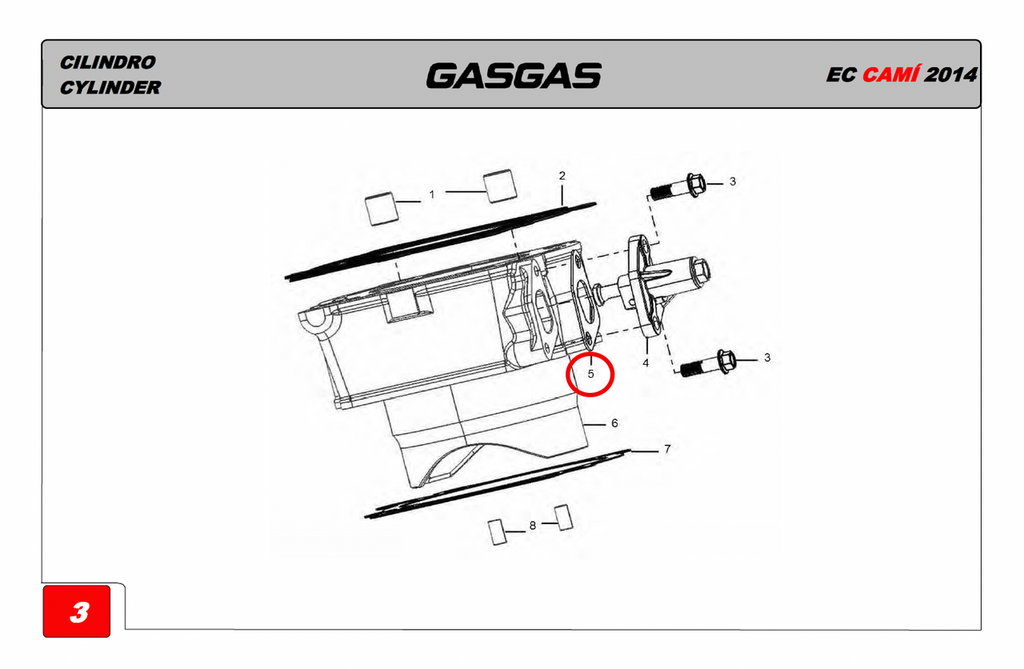 Gas Gas AJP Zongshen NC250 ,Cylinder Tensioner Gasket, 90211BA810000