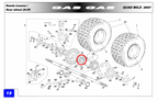 Gas Gas HP Wild Quad 450 Axle ,Brake Hub Circlip, BQ450718041