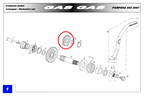 Gas Gas EC FSE HP Wild ,Kickstart Gear, Genuine NOS ME250126001