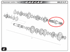 Gas Gas HP Wild 450 ,Primary Gear Shaft, Genuine NOSMFS400136070