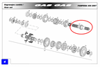 Gas Gas HP Wild 450 ,Primary Gear Shaft, Genuine NOSMFS400136070