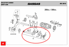 Gas Gas EC 2001-2020 ,Gear Selector Shaft, ME250236038CT