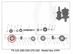 Gas Gas Pampera-TX-TXT ,Second Gear, Genuine NOS MT27836077