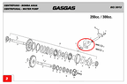 Gas Gas EC HP Wild  Water ,Pump Valve Axis Support, ME25616025