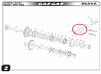 Gas Gas EC HP Wild  Water ,Pump Valve Axis Support, ME25616025
