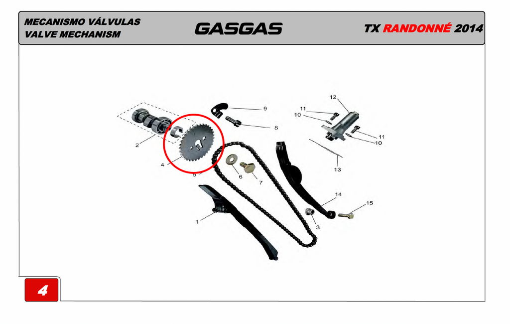 Gas Gas Randonne ,Timing Sprocket, F28-100001-0