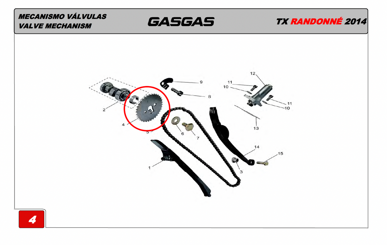 Gas Gas Randonne ,Timing Sprocket, F28-100001-0