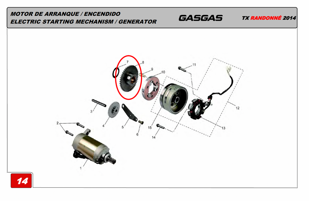 Gas Gas Randonne ,Starter Gear, F28-100001-0