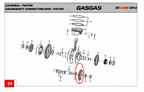 Gas Gas Cami AJP PR5  Zongshen NC250 ,Crank Balance Shaft Drive Gear,