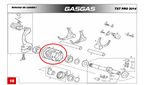 Gas Gas TXT Gear ,Selector Barrel, Genuine NOS MT280338031RA