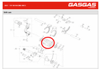 Gas Gas TXT Gear ,Selector Barrel, Genuine NOS MT280338031RA