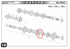 Gas Gas EC Wild FSE ,4th Gear 22T,  NOS ME25636079