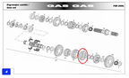 Gas Gas EC Wild FSE ,4th Gear 22T,  NOS ME25636079
