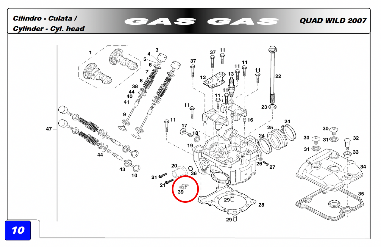 Gas Gas 450 ,Thermostat Switch, M12x1.5 BPS400632065