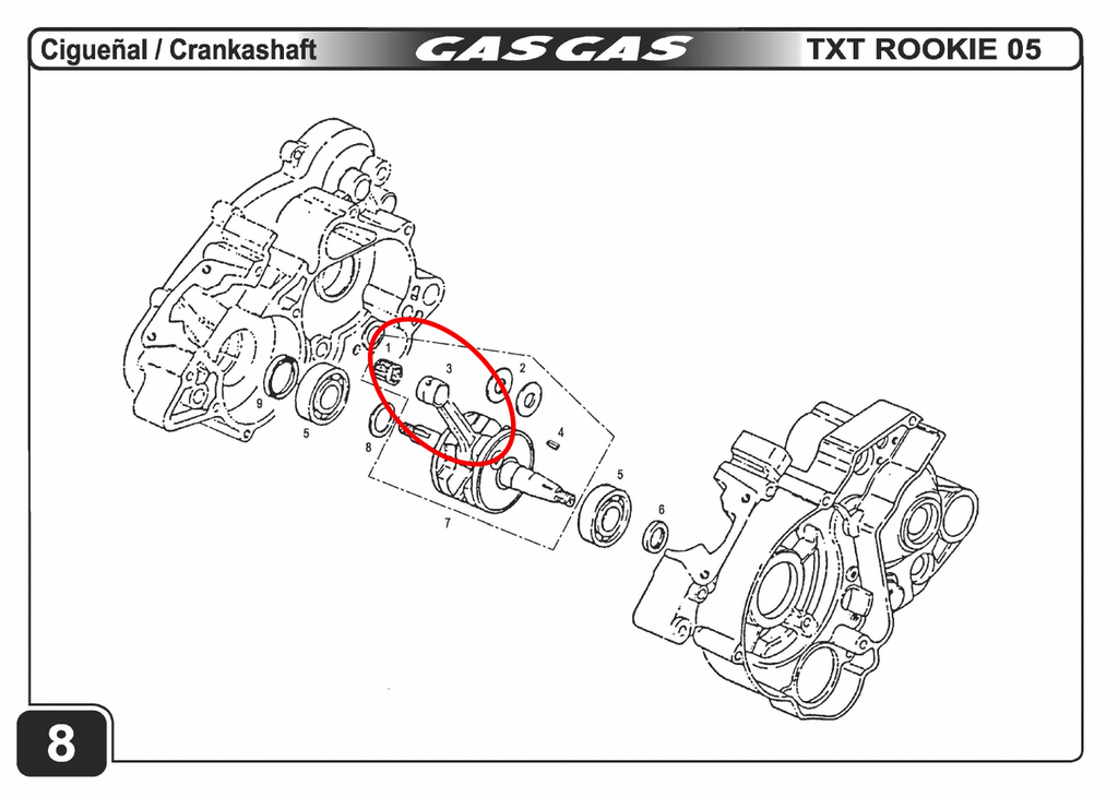 Gas Gas TXT Rookie ,Con Rod Kit, MIE500112100