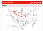 Gas Gas TXT Boy Red ,Tank Cover, Genuine NOS BIT50010025