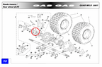 Gas Gas Wild Quad ,Rear Axle Nut, Genuine NOS BQ300218039