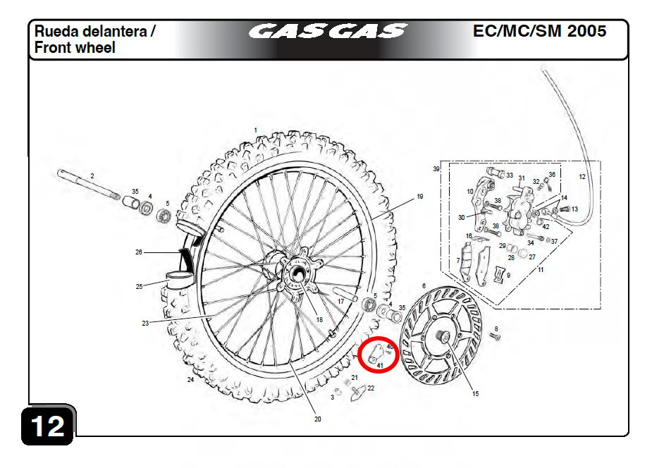 Gas Gas EC FSE ,Speedo Sensor Magnetic Support, BE250334008