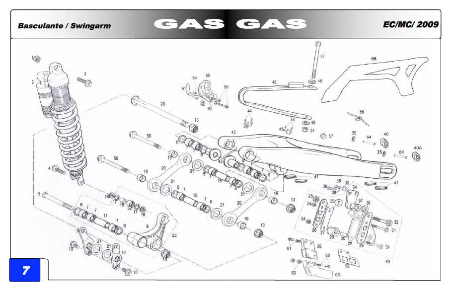 Sachs K52 ,Rear Shock, For Gas Gas EC NOS BE300002509