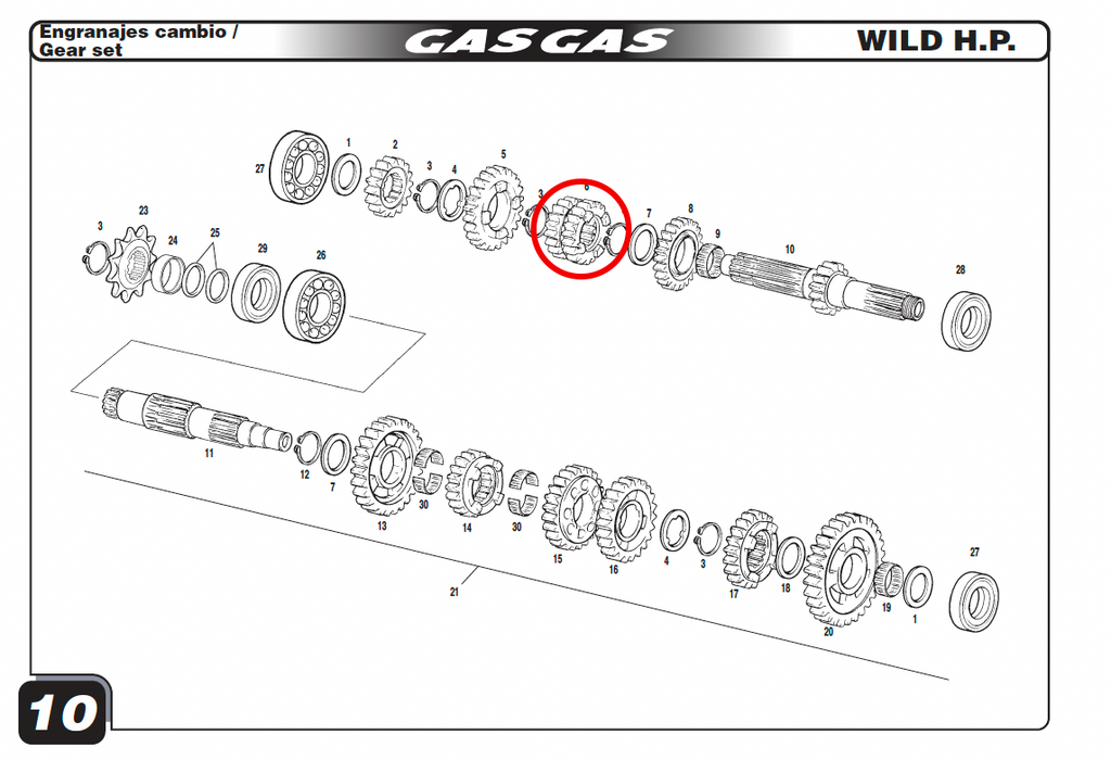 Gas Gas ,Primary Gear 3-4, Fits EC HP Wild FSE ME25636072