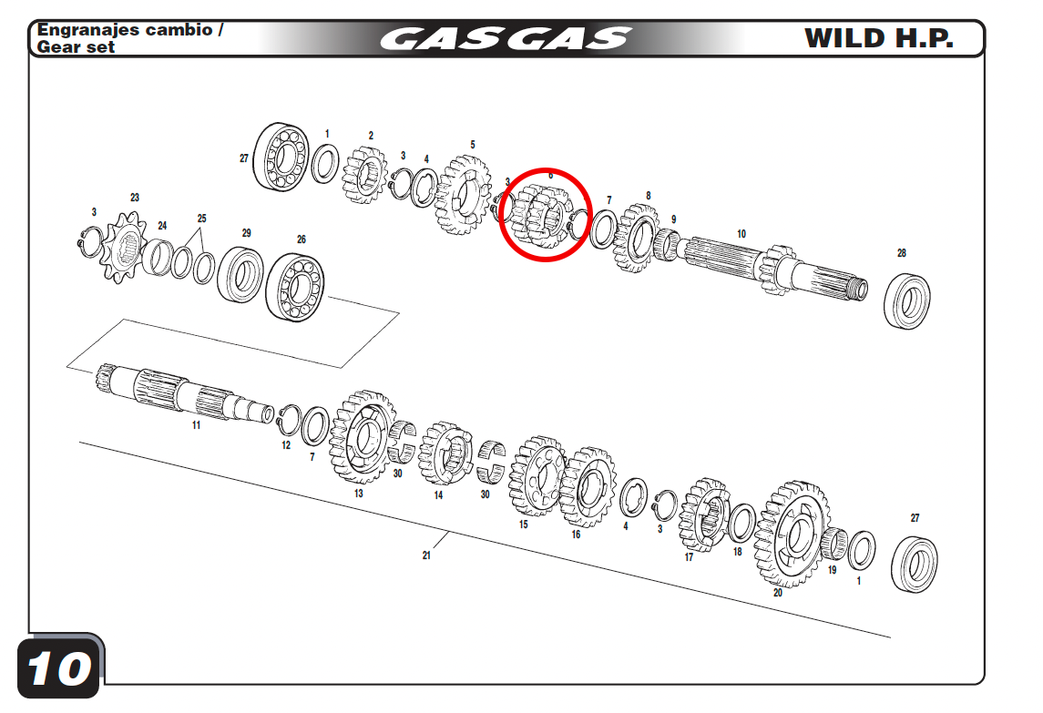 Gas Gas ,Primary Gear 3-4, Fits EC HP Wild FSE ME25636072